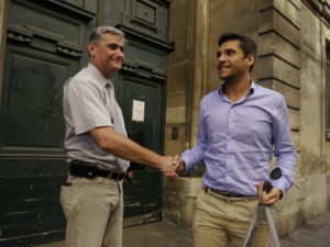 Maitre Stalder et François Pelletant devant le Tribunal administrative de Paris 