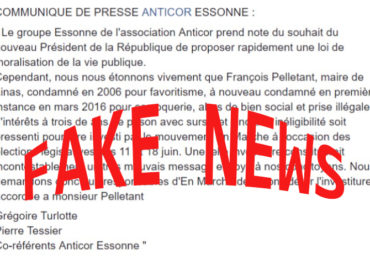 Anticor donne dans la “fake news”